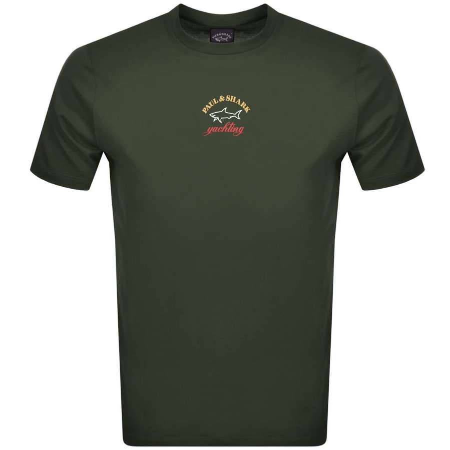 Alternative Image for ProductPaul And Shark Logo T Shirt Khaki1